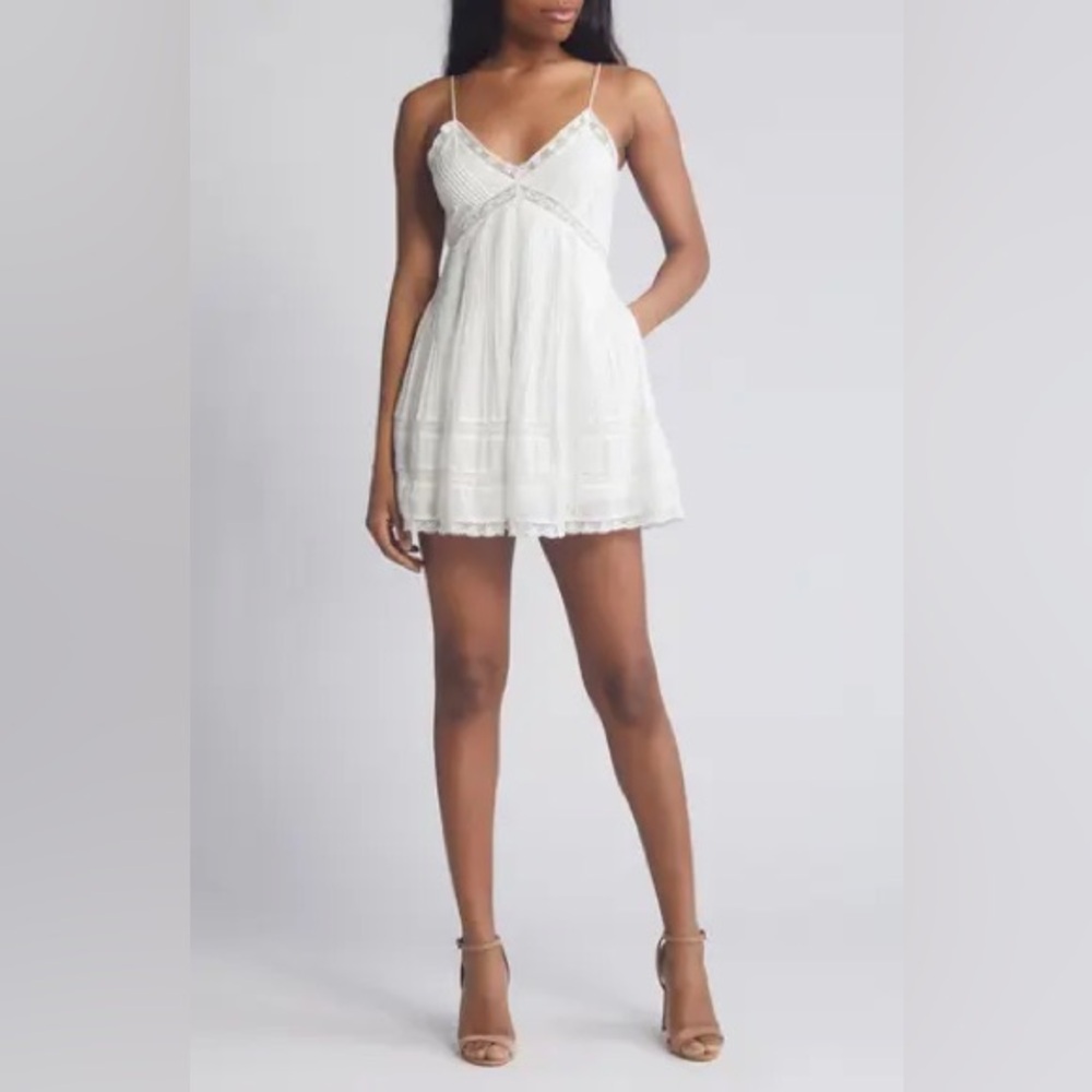 LoveShackFancy White Eyelet Mini Dress - Picture 2 of 14